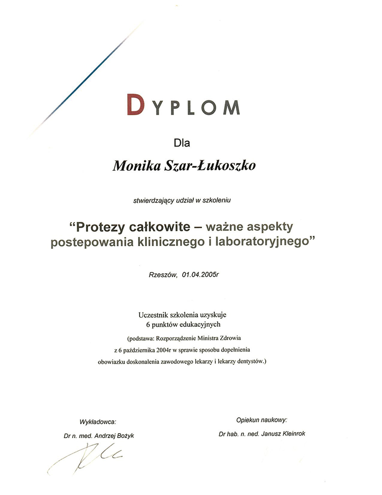 protezy całkowite